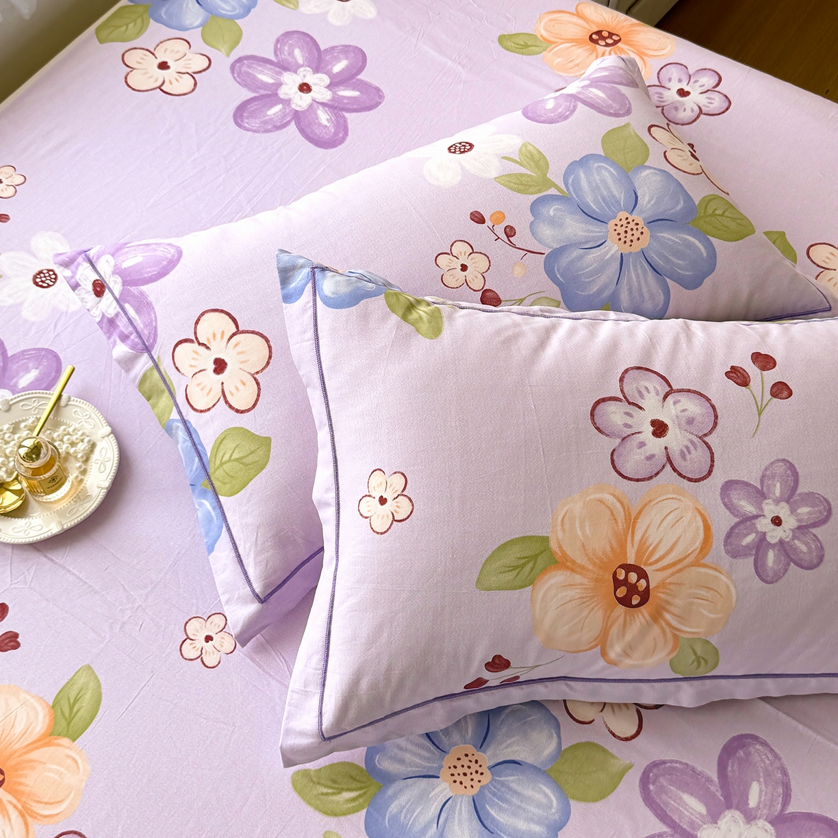 91家纺网 家纺一手货源 找家纺 壹贝家纺 2025新款A类100%全棉纯棉磨毛枕套单枕套枕套单件 紫魅