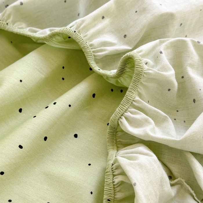 91家纺网 家纺一手货源 找家纺 娜娜 2025新款60支全棉贴布绣床笠 爱心绿兔