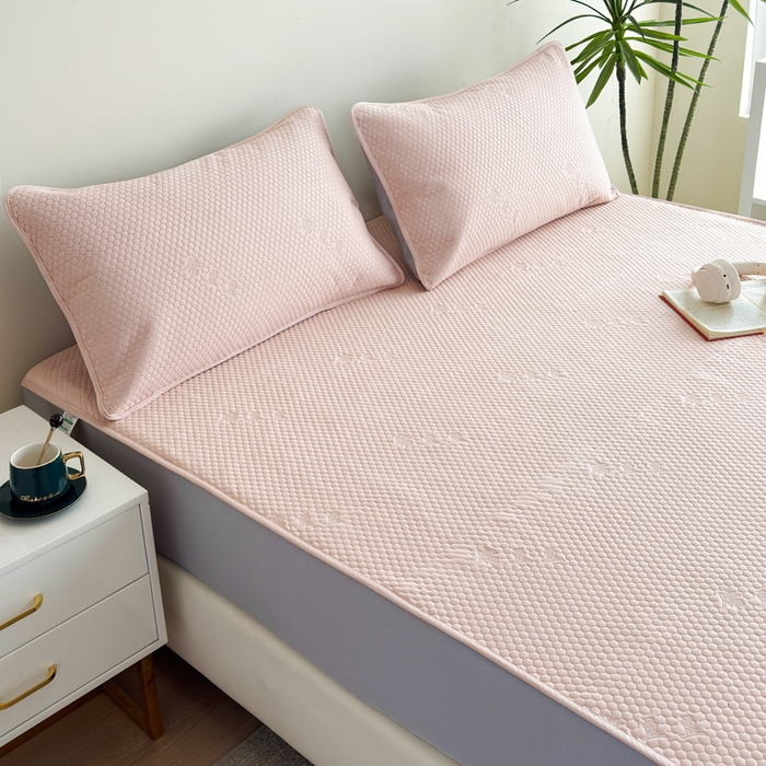 91家纺网 家纺一手货源 找家纺 （总）梵克保罗 2025春夏新款5D席豆豆床笠款凉席席子