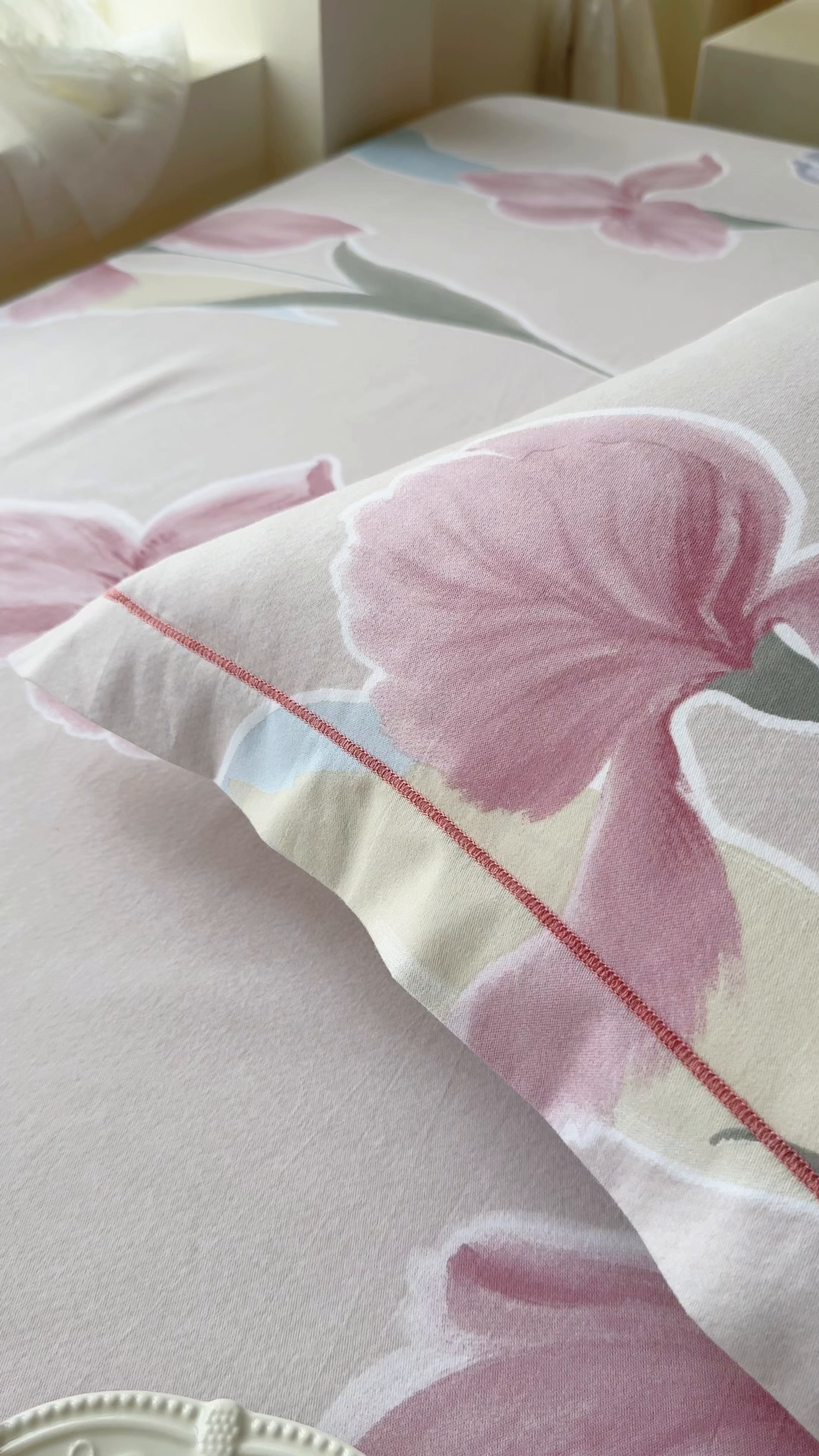 91家纺网 家纺一手货源 找家纺 壹贝家纺 2025新款A类100%全棉纯棉磨毛枕套单枕套枕套单件 奈美