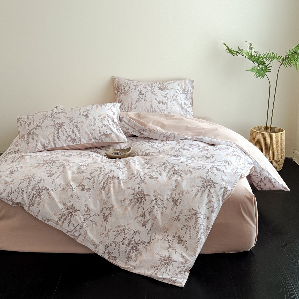 91家纺网 家纺一手货源 找家纺 窝米 2025新款全棉纯棉火山磨毛花卉四件套-第五批 云絮