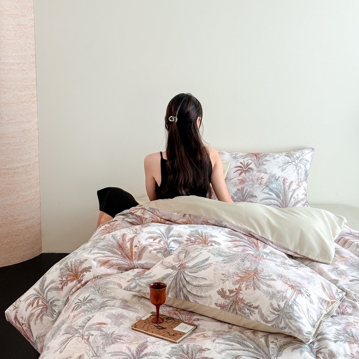 91家纺网 家纺一手货源 找家纺 窝米 2025新款全棉纯棉火山磨毛花卉四件套-第五批 椿野集