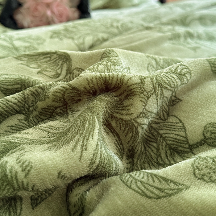 91家纺网 家纺一手货源 找家纺 安哆啦家纺 2025新款法式赫本风牛奶绒四件套 法式-绿野仙踪