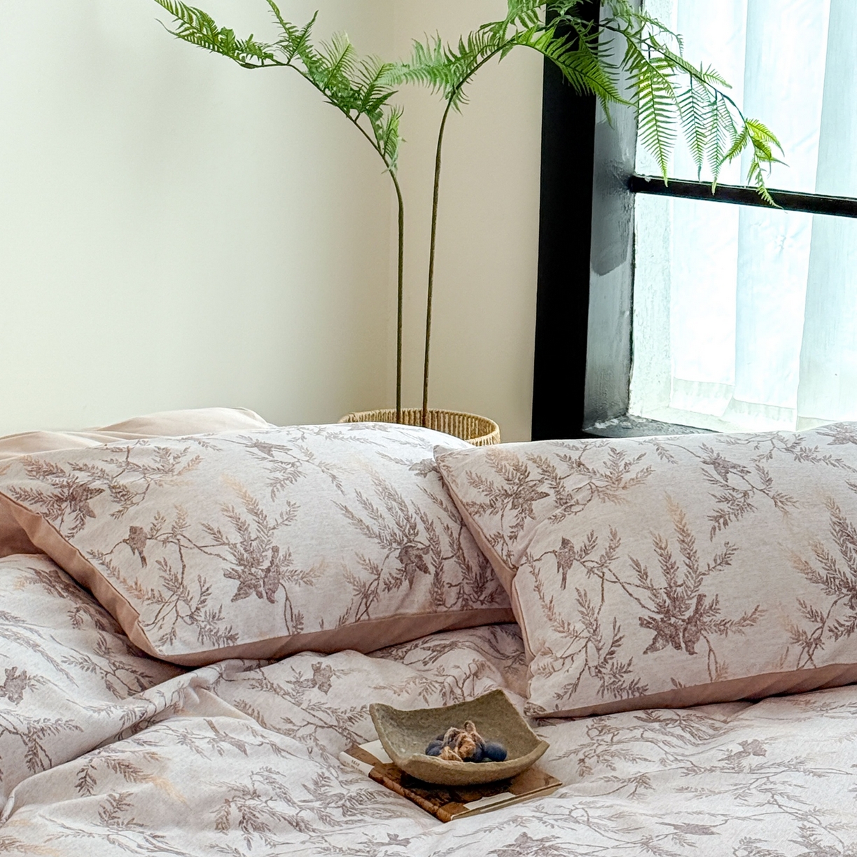 91家纺网 家纺一手货源 找家纺 窝米 2025新款全棉纯棉火山磨毛花卉四件套-第五批 云絮