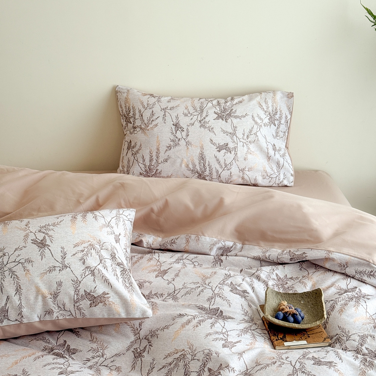 91家纺网 家纺一手货源 找家纺 窝米 2025新款全棉纯棉火山磨毛花卉四件套-第五批 云絮