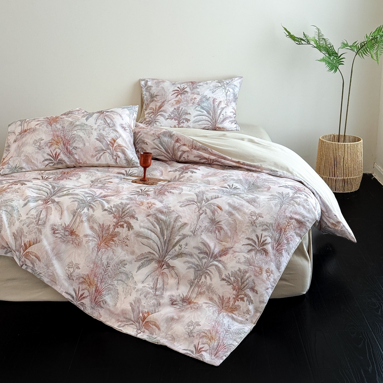 （总）窝米 2025新款全棉纯棉火山磨毛花卉四件套-第五批