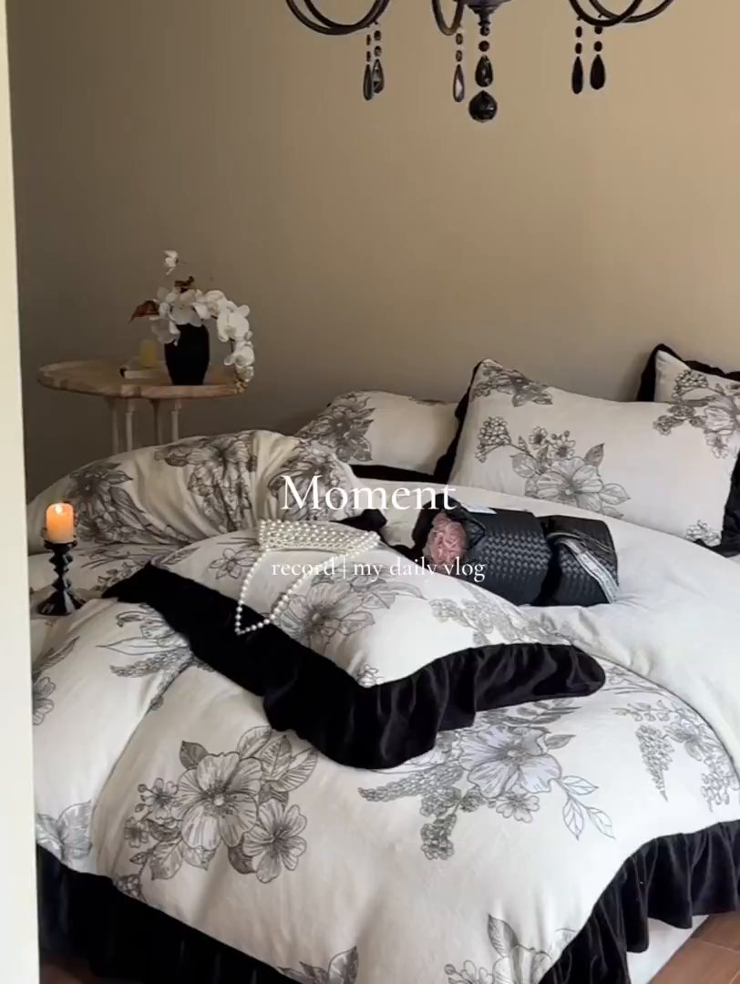 91家纺网 家纺一手货源 找家纺 安哆啦家纺 2025新款法式赫本风牛奶绒四件套 法式-花语浪漫