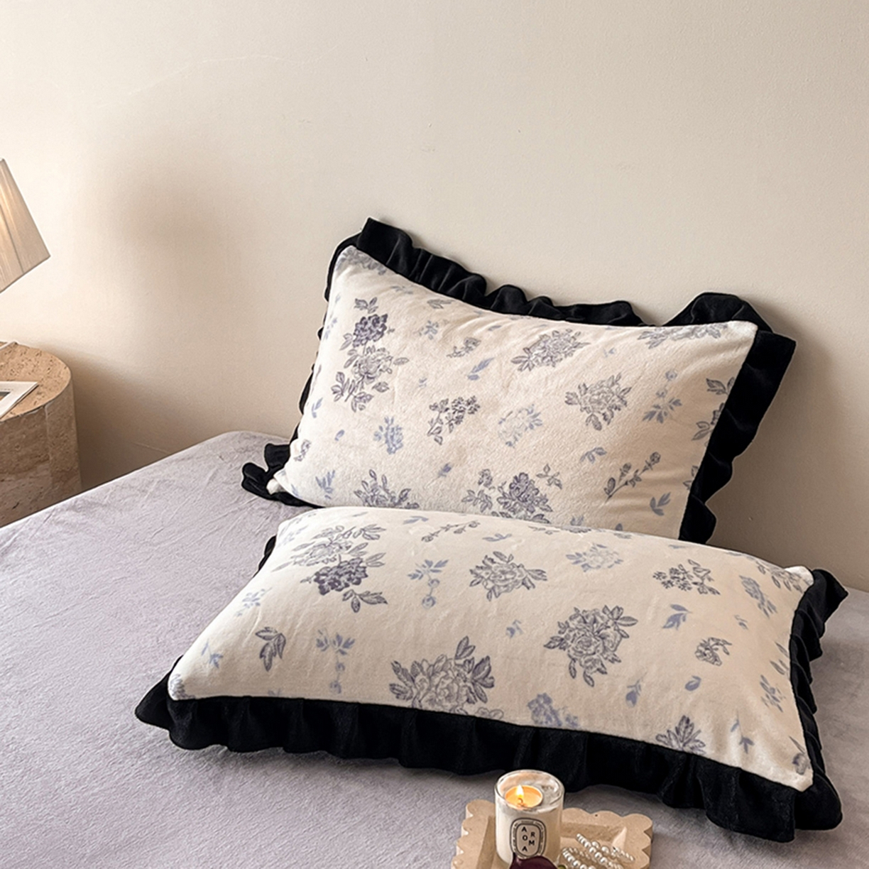 91家纺网 家纺一手货源 找家纺 安哆啦家纺 2025新款法式赫本风牛奶绒四件套 法式-兰絮语