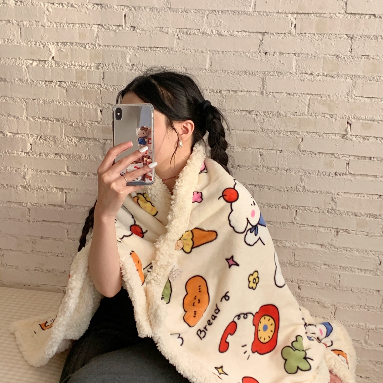 91家纺网 家纺一手货源 找家纺 （总）桃喜 2025秋冬新款加厚牛奶绒羊羔绒披肩毯