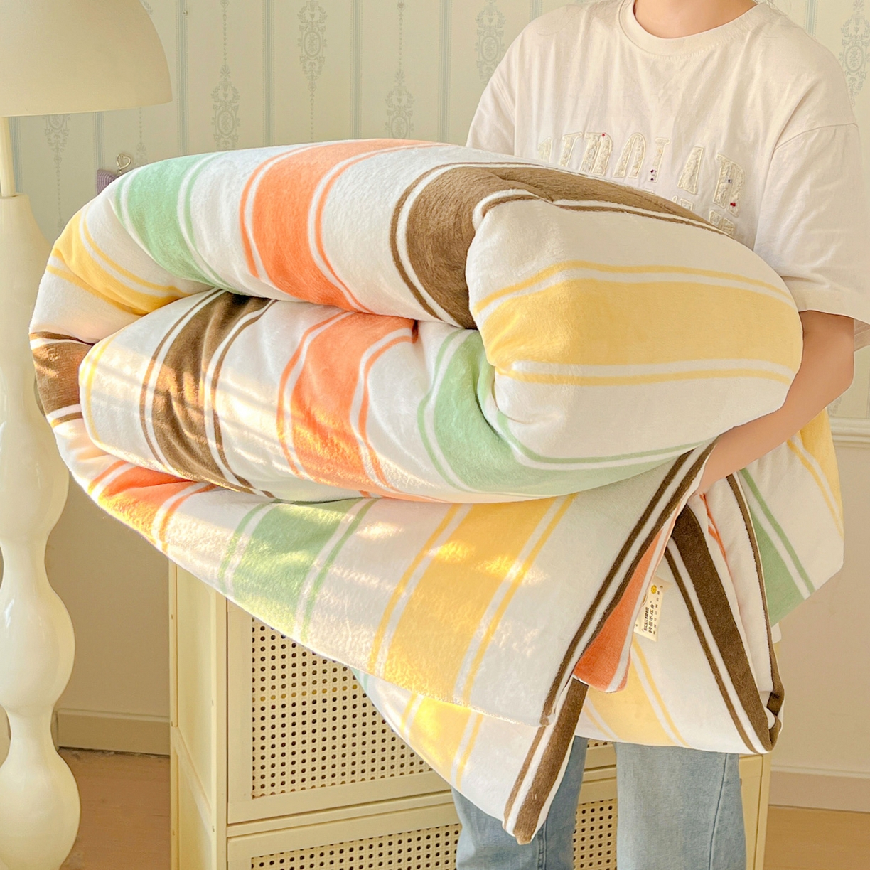 91家纺网 家纺一手货源 找家纺 （总）寐居家纺 2025新款双面牛奶绒冬被被子被芯