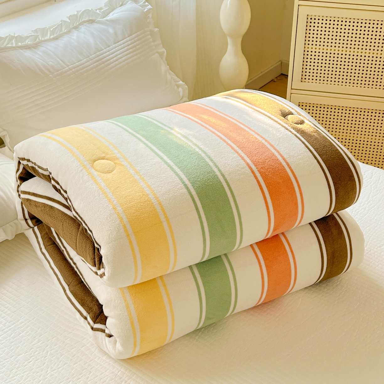 （总）寐居家纺 2025新款双面牛奶绒冬被被子被芯