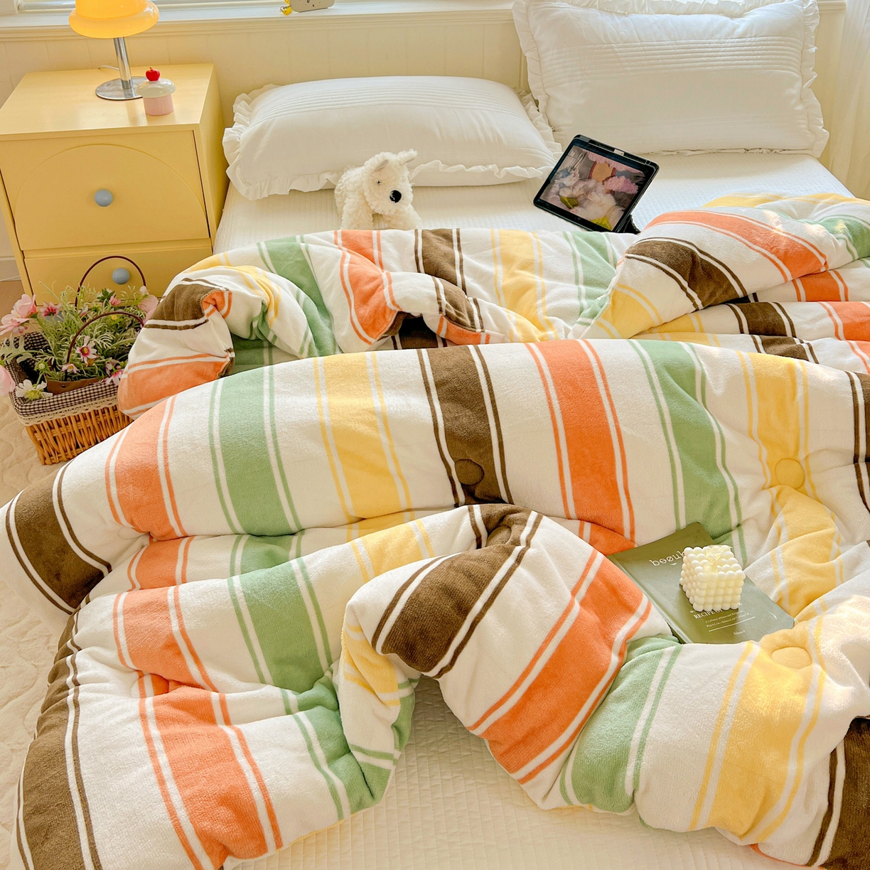 91家纺网 家纺一手货源 找家纺 （总）寐居家纺 2025新款双面牛奶绒冬被被子被芯