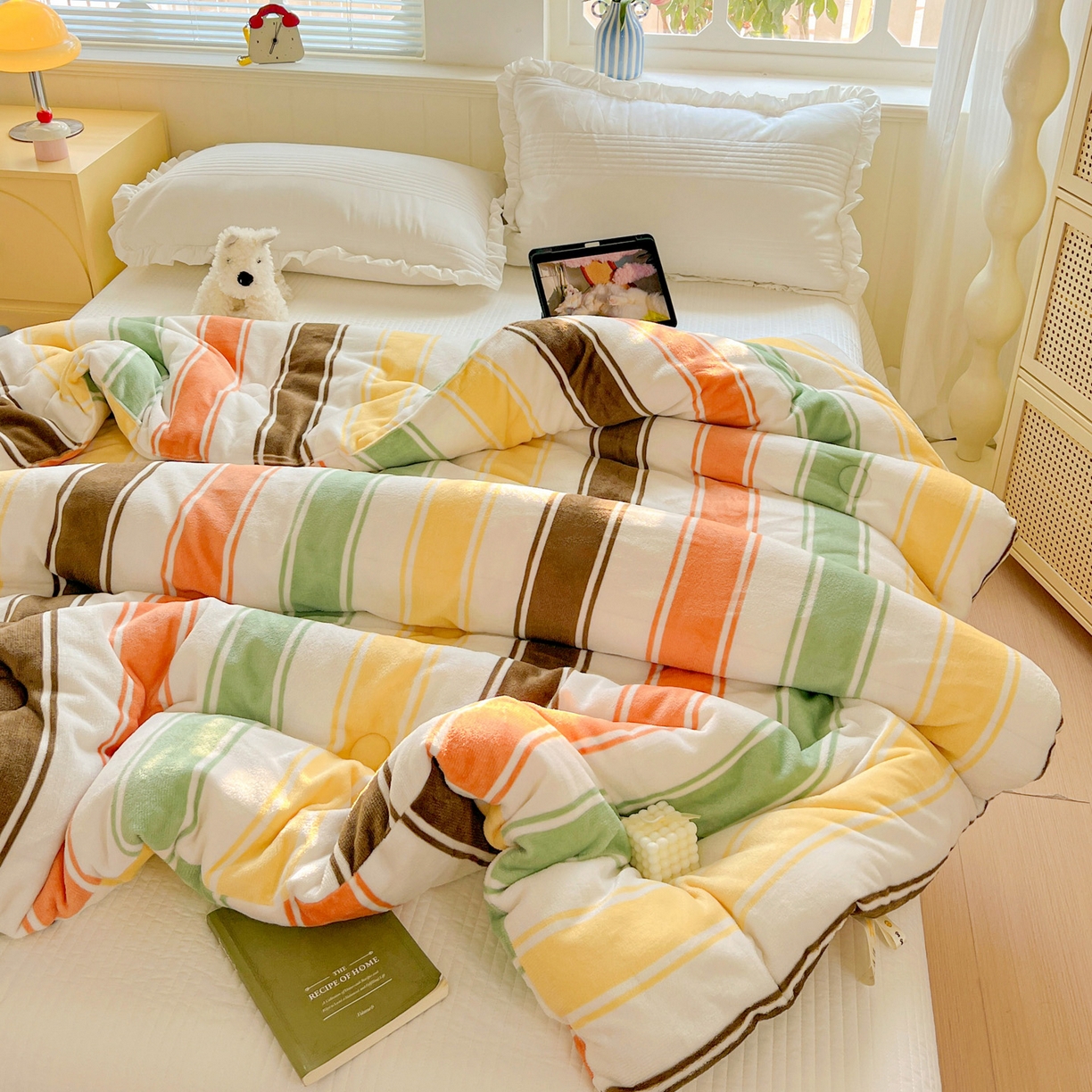 91家纺网 家纺一手货源 找家纺 寐居家纺 2025新款双面牛奶绒冬被被子被芯 古奈