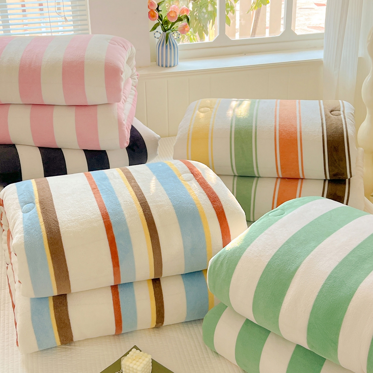 寐居家纺 2025新款双面牛奶绒冬被被子被芯 组合图仅供展示不可下单