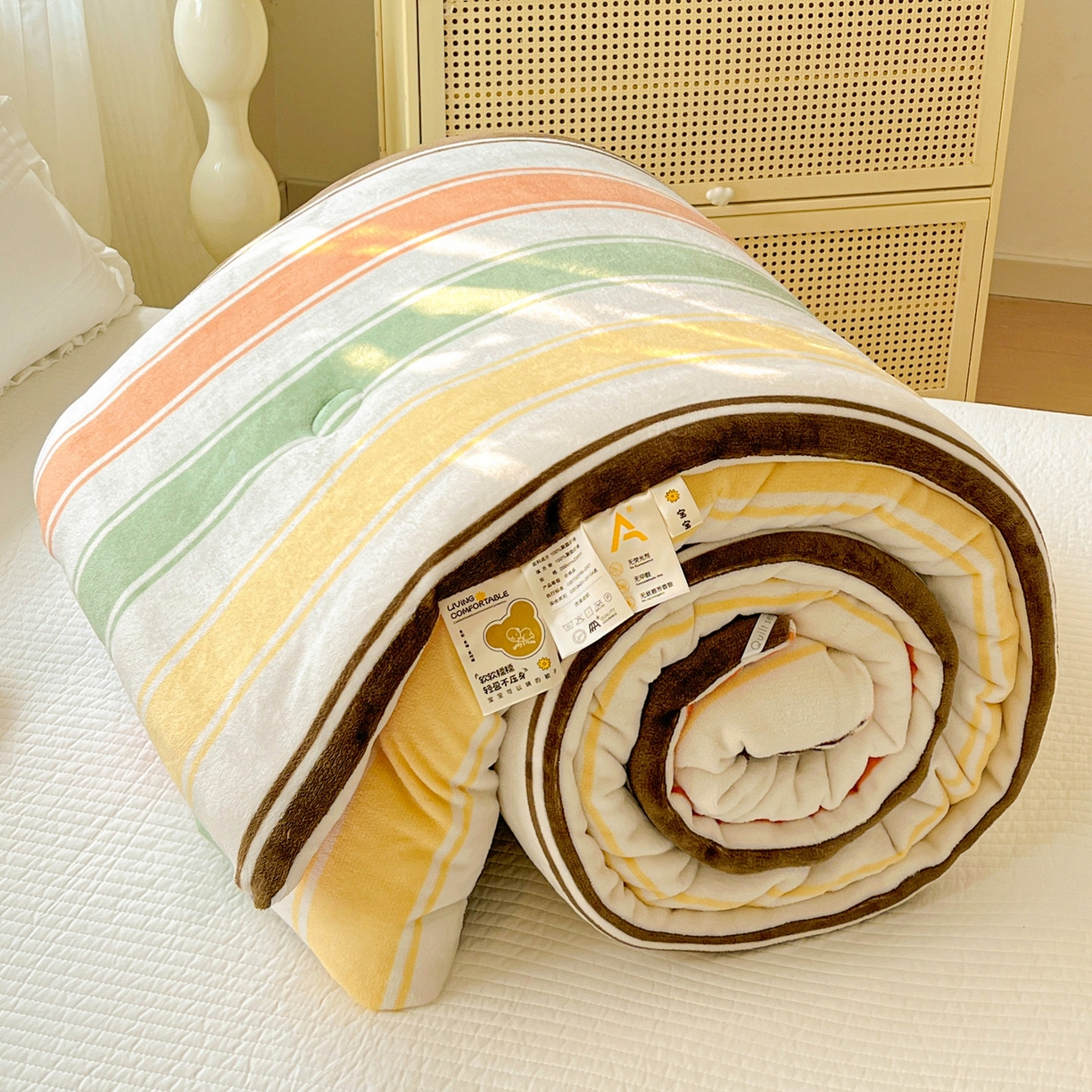 91家纺网 家纺一手货源 找家纺 （总）寐居家纺 2025新款双面牛奶绒冬被被子被芯