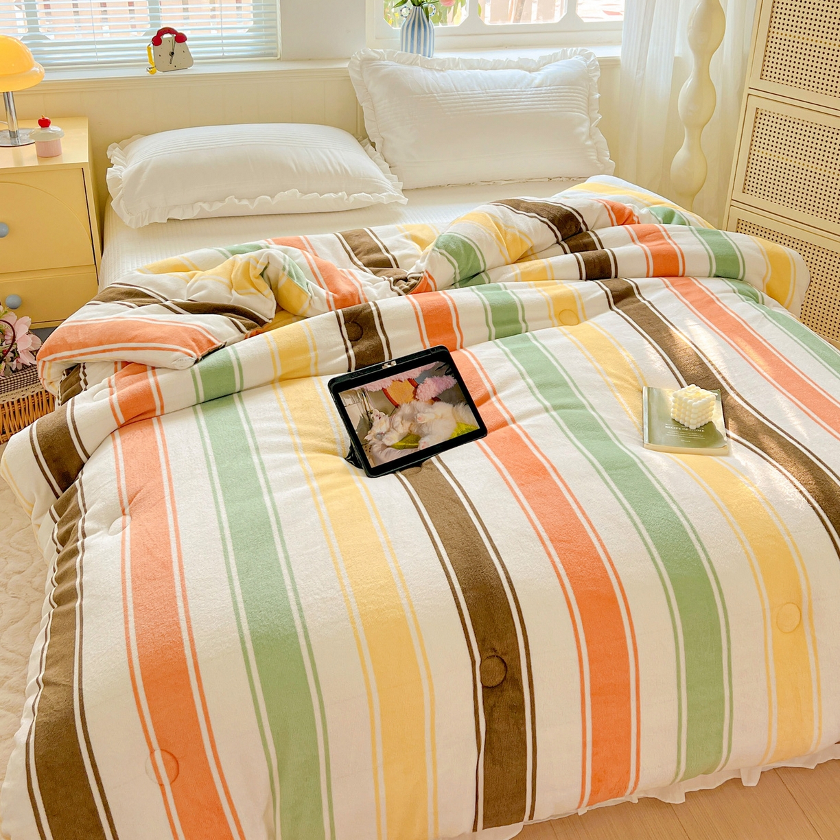 91家纺网 家纺一手货源 找家纺 （总）寐居家纺 2025新款双面牛奶绒冬被被子被芯