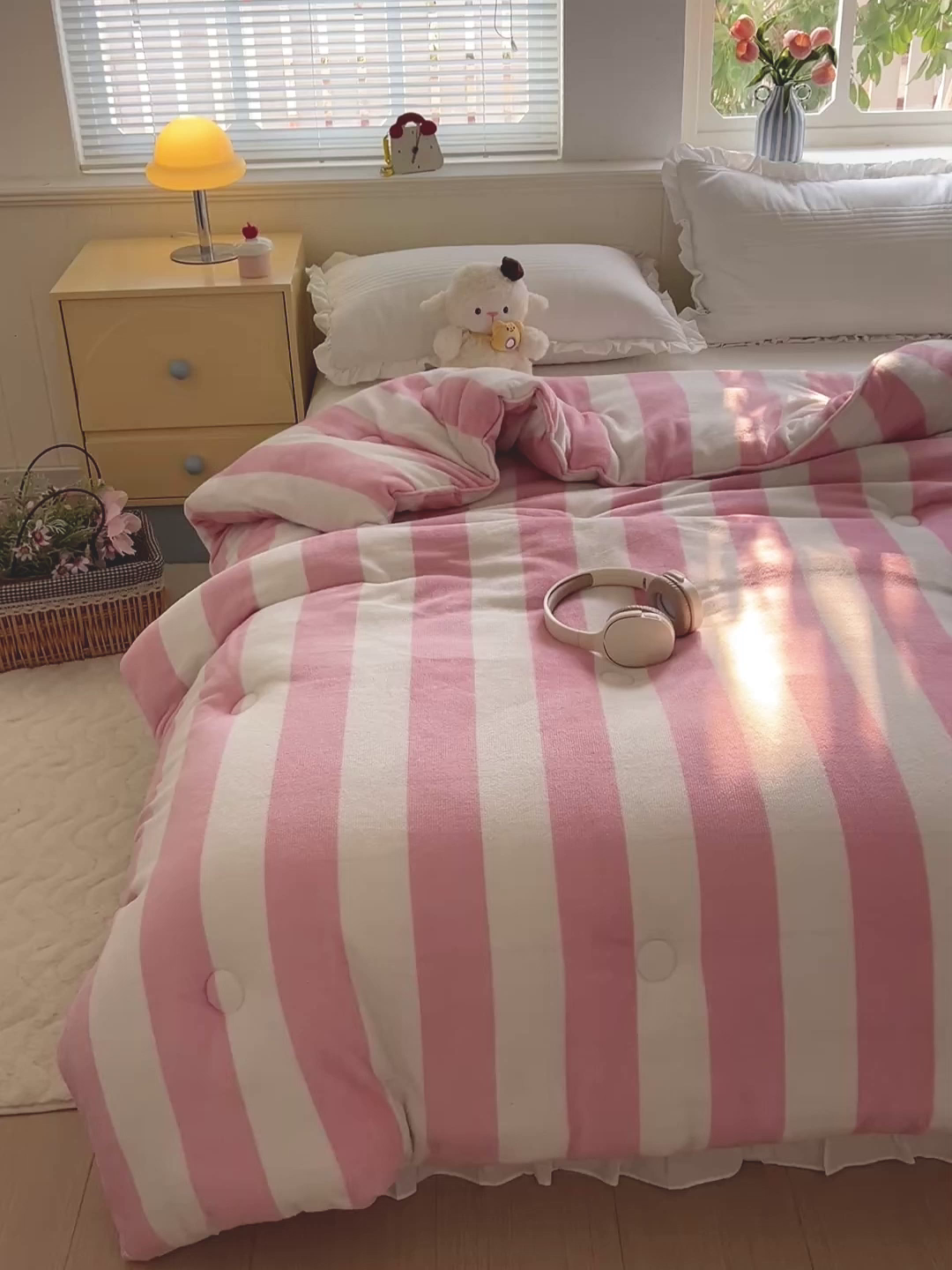 91家纺网 家纺一手货源 找家纺 寐居家纺 2025新款双面牛奶绒冬被被子被芯 甜心