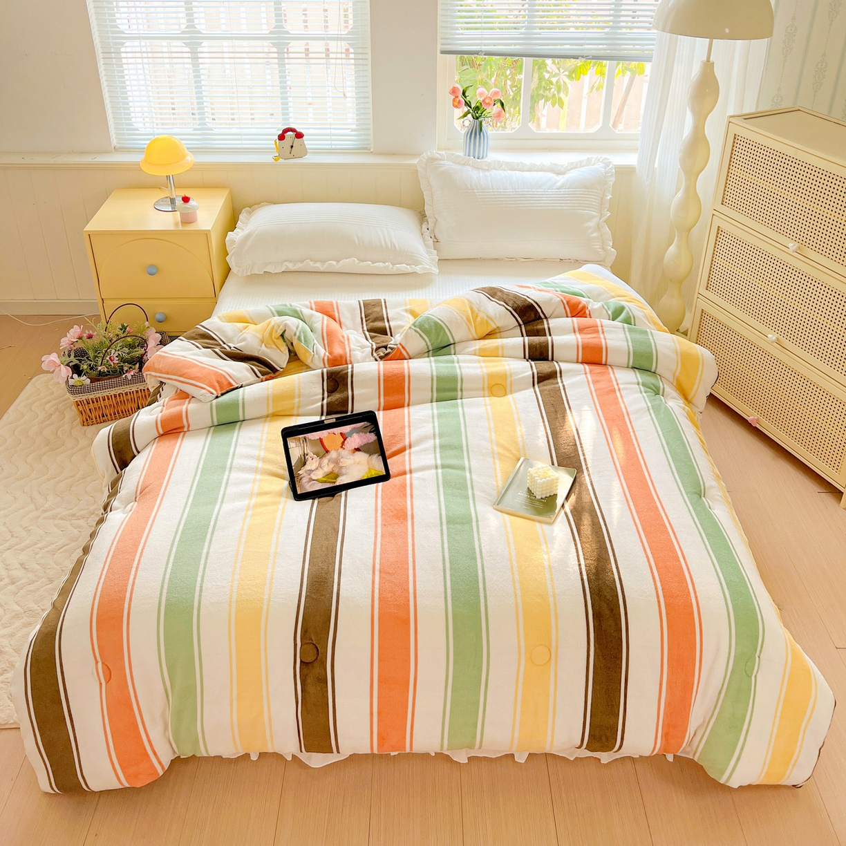 91家纺网 家纺一手货源 找家纺 （总）寐居家纺 2025新款双面牛奶绒冬被被子被芯