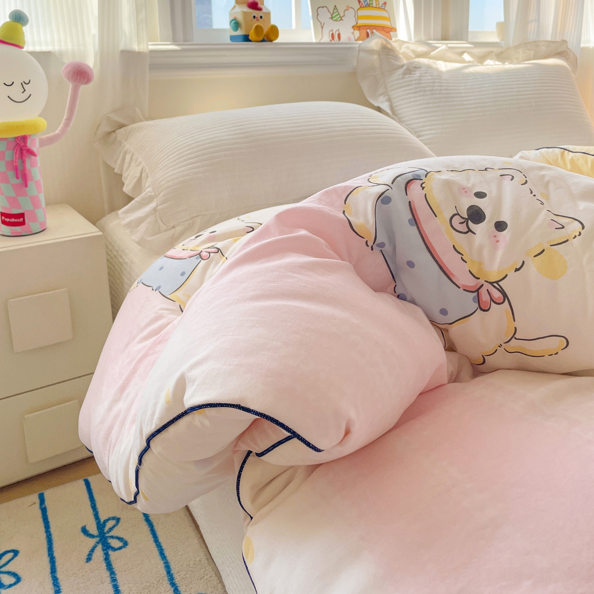 91家纺网 家纺一手货源 找家纺 寐居家纺 2025新款水洗棉印花冬被被子被芯 奇幻西高地