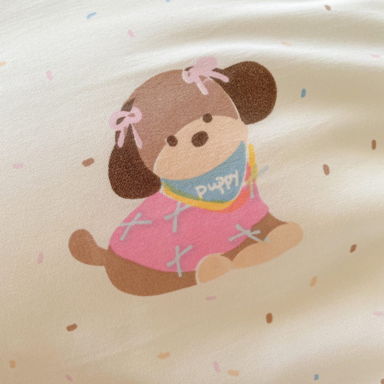 91家纺网 家纺一手货源 找家纺 寐居家纺 2025新款水洗棉印花冬被被子被芯 嘟嘟狗