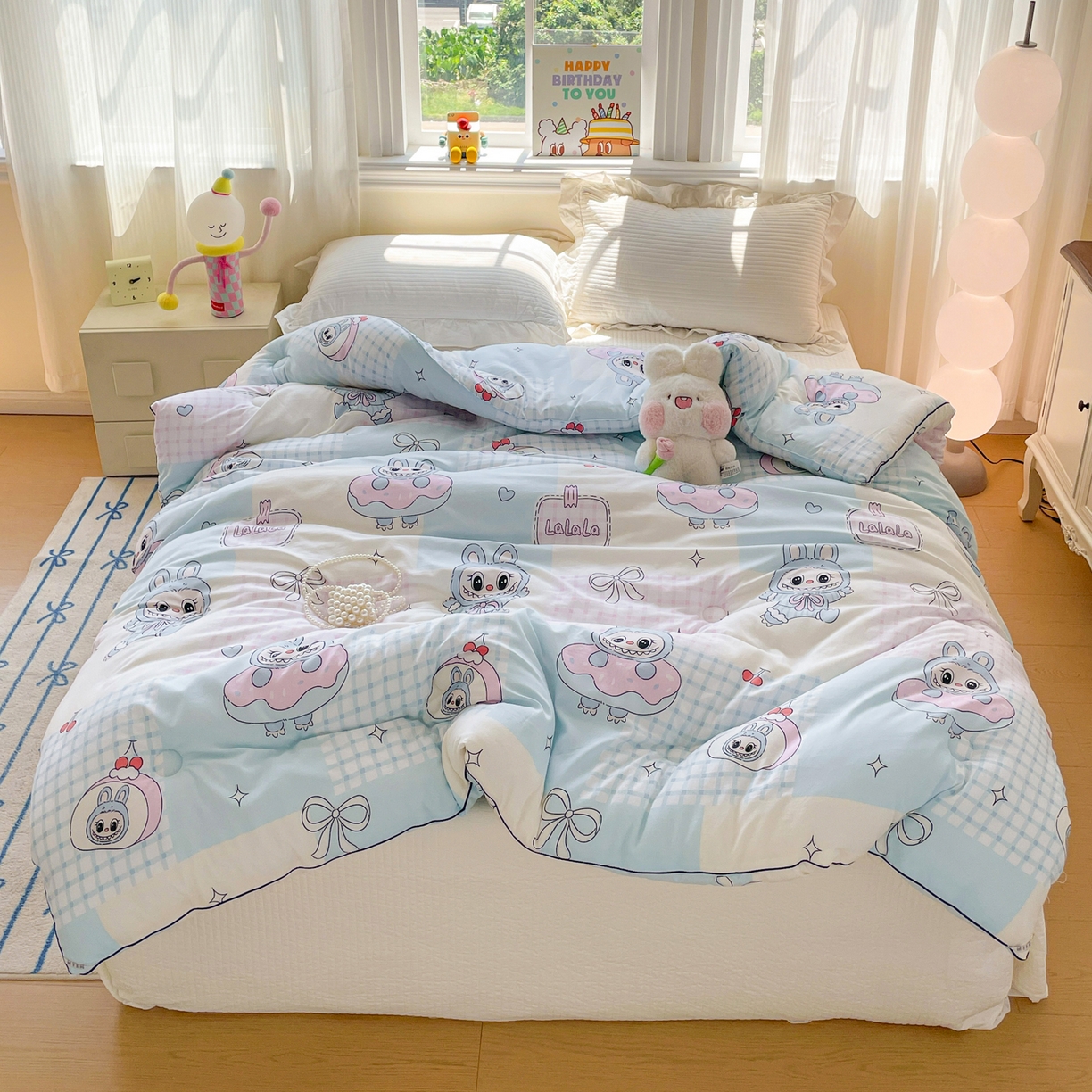 91家纺网 家纺一手货源 找家纺 寐居家纺 2025新款水洗棉印花冬被被子被芯 洛丽布布