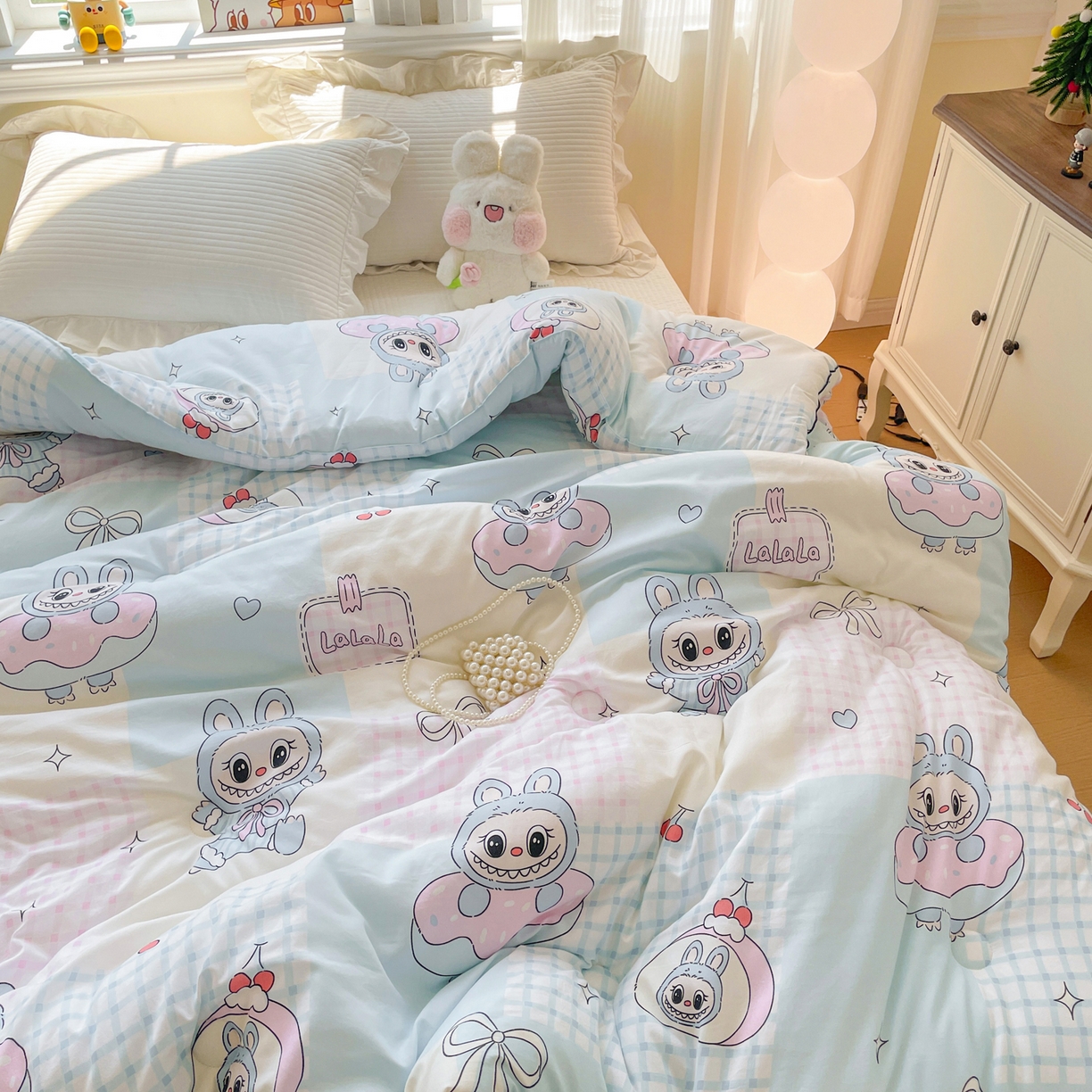 91家纺网 家纺一手货源 找家纺 寐居家纺 2025新款水洗棉印花冬被被子被芯 洛丽布布