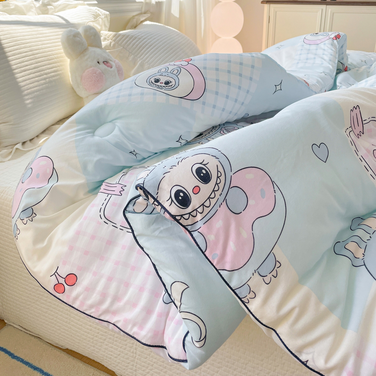 91家纺网 家纺一手货源 找家纺 寐居家纺 2025新款水洗棉印花冬被被子被芯 洛丽布布