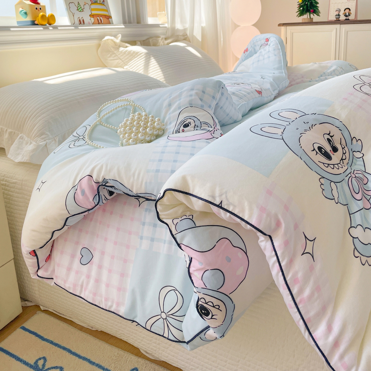 91家纺网 家纺一手货源 找家纺 寐居家纺 2025新款水洗棉印花冬被被子被芯 洛丽布布