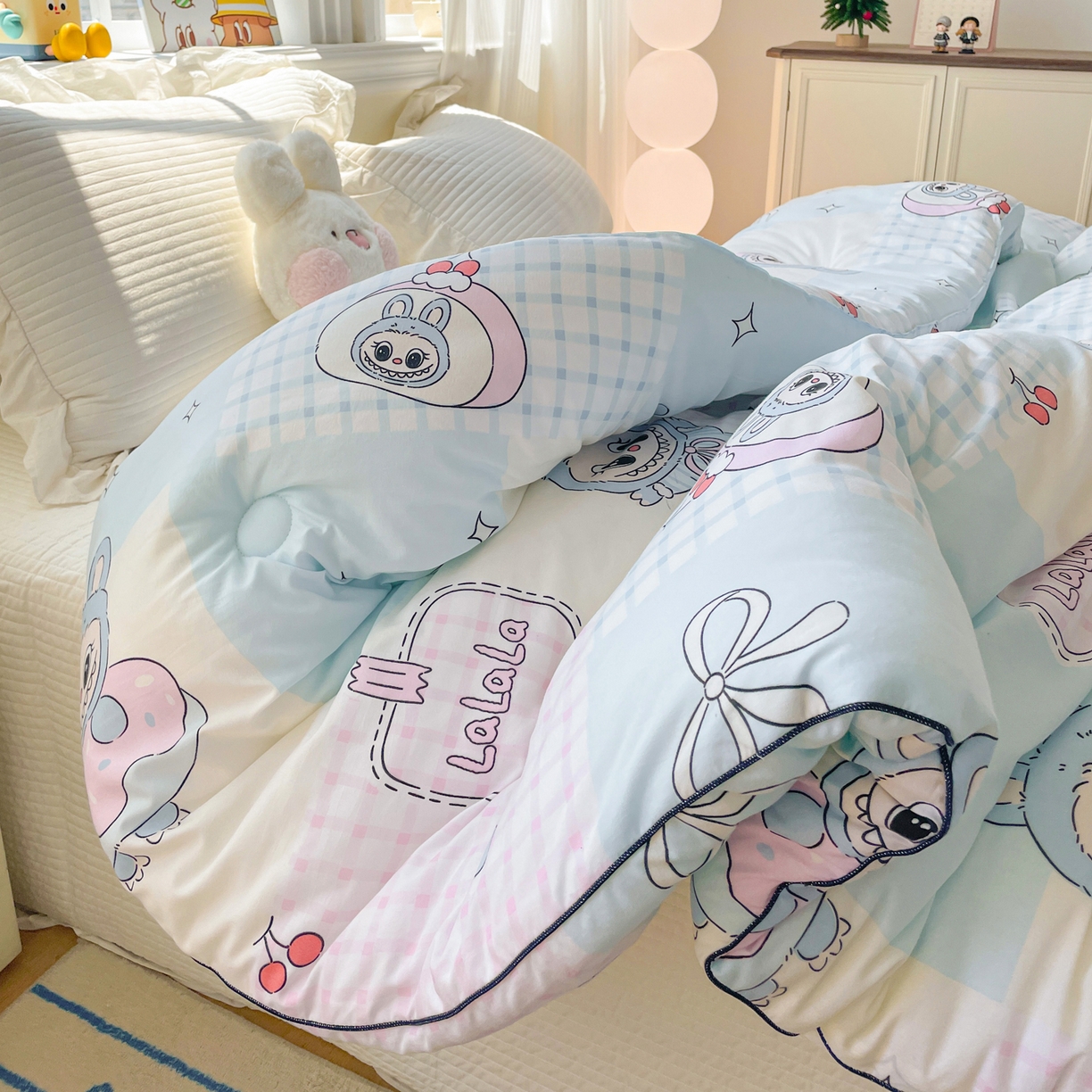 91家纺网 家纺一手货源 找家纺 寐居家纺 2025新款水洗棉印花冬被被子被芯 洛丽布布