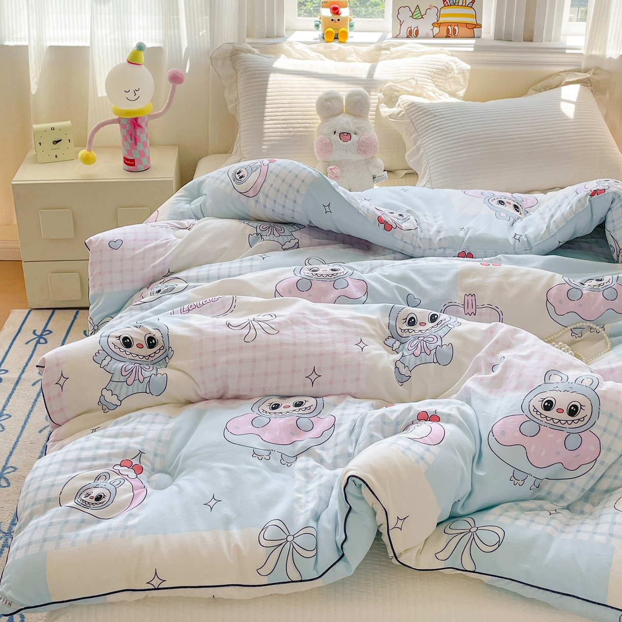 91家纺网 家纺一手货源 找家纺 寐居家纺 2025新款水洗棉印花冬被被子被芯 洛丽布布