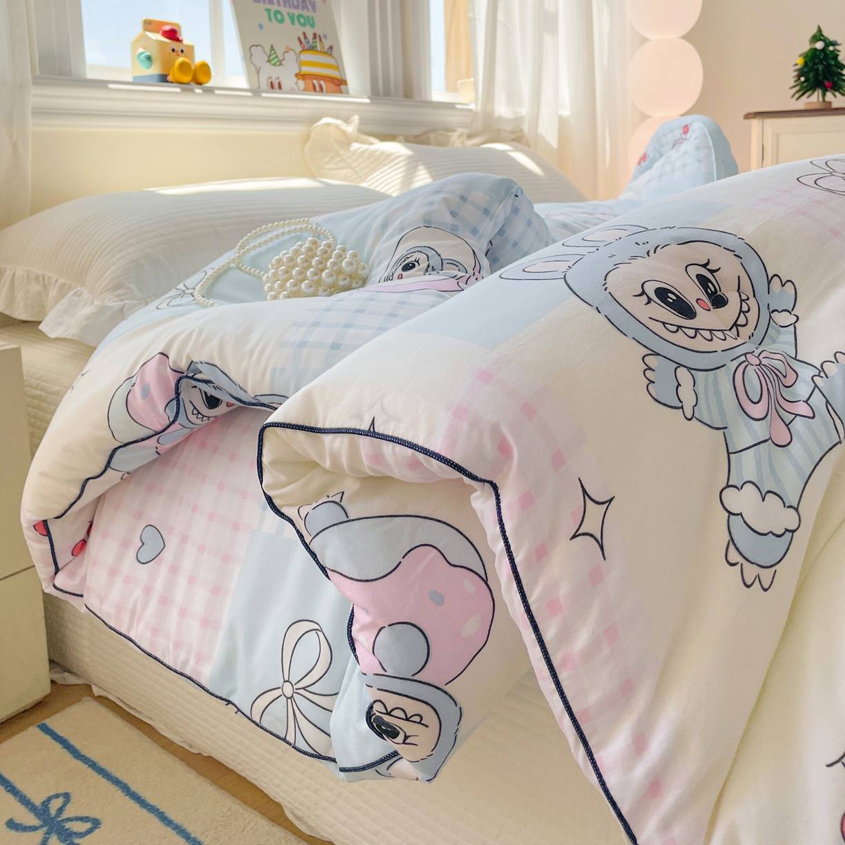 91家纺网 家纺一手货源 找家纺 寐居家纺 2025新款水洗棉印花冬被被子被芯 洛丽布布