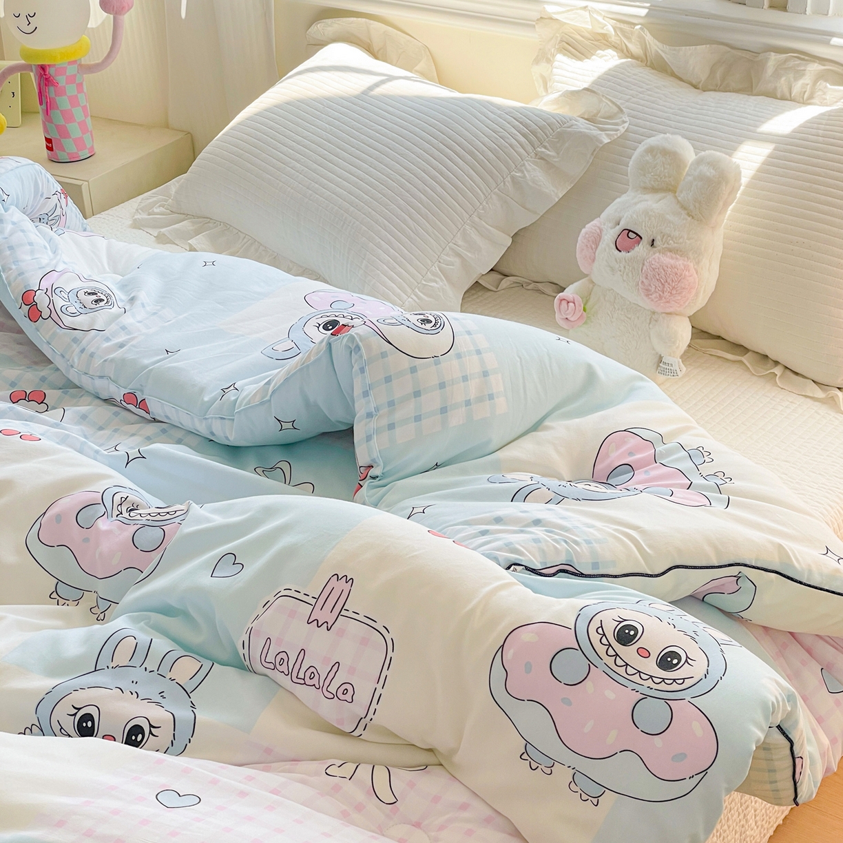 91家纺网 家纺一手货源 找家纺 寐居家纺 2025新款水洗棉印花冬被被子被芯 洛丽布布