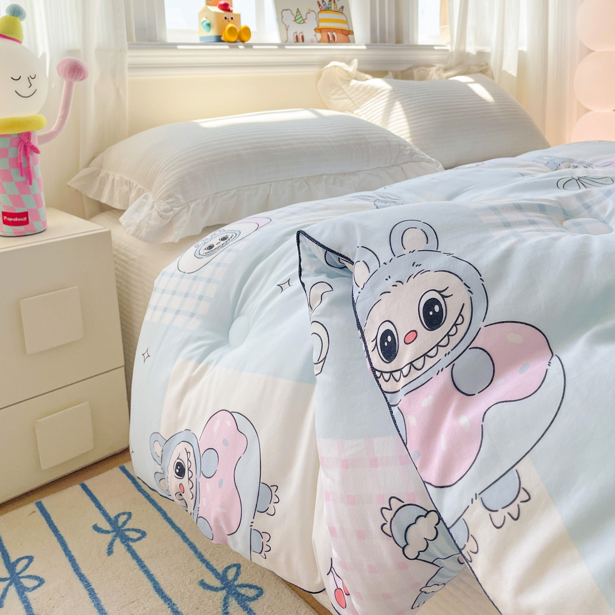 91家纺网 家纺一手货源 找家纺 寐居家纺 2025新款水洗棉印花冬被被子被芯 洛丽布布