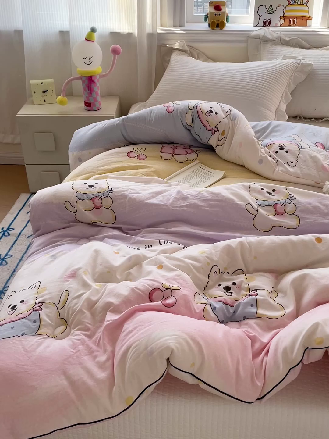 91家纺网 家纺一手货源 找家纺 寐居家纺 2025新款水洗棉印花冬被被子被芯 奇幻西高地