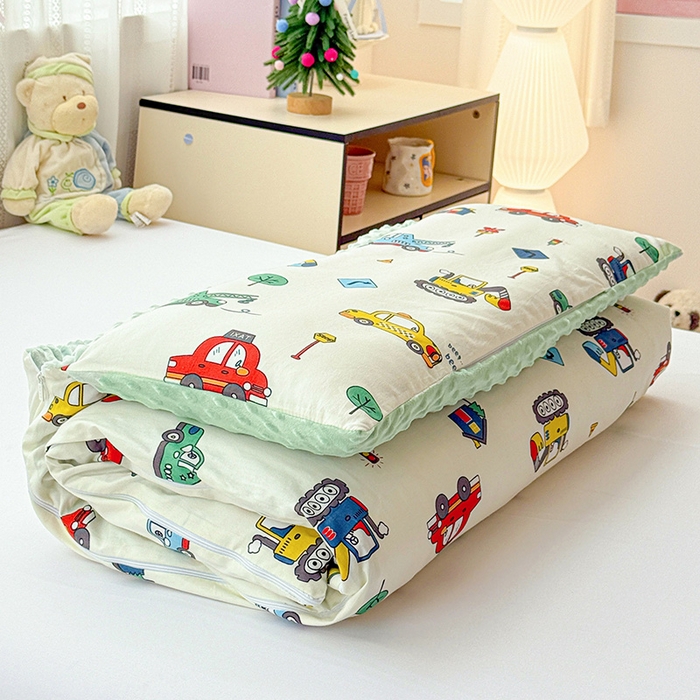 91家纺网 家纺一手货源 找家纺 （总）十九色 2025新款亲肤舒适活套可拆全棉豆豆绒儿童睡袋防踢被