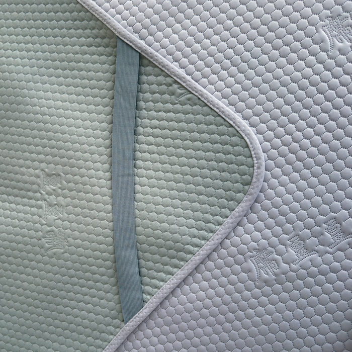 91家纺网 家纺一手货源 找家纺 梵克保罗 2025春夏新款5D席豆豆圆角床席款凉席席子 轻奢-灰