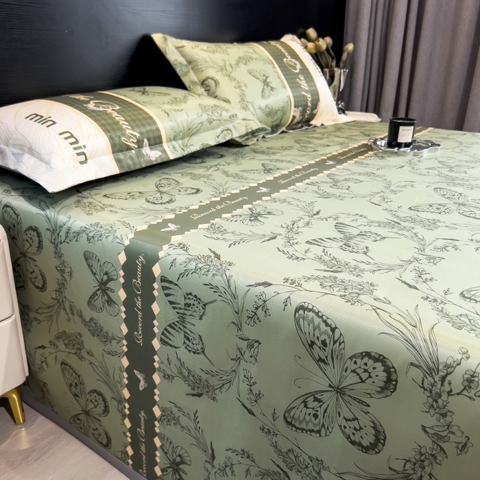 91家纺网 家纺一手货源 找家纺 （总）梵克保罗 2025新款冰丝凉席床单款凉席三件套