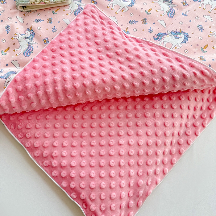 91家纺网 家纺一手货源 找家纺 十九色 2025新款亲肤舒适活套可拆全棉豆豆绒儿童睡袋防踢被 飞马