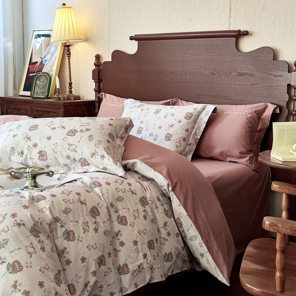 91家纺网 家纺一手货源 找家纺 （总）由丽家纺 2025新款亲肤全棉纯棉磨毛印加绣四件套