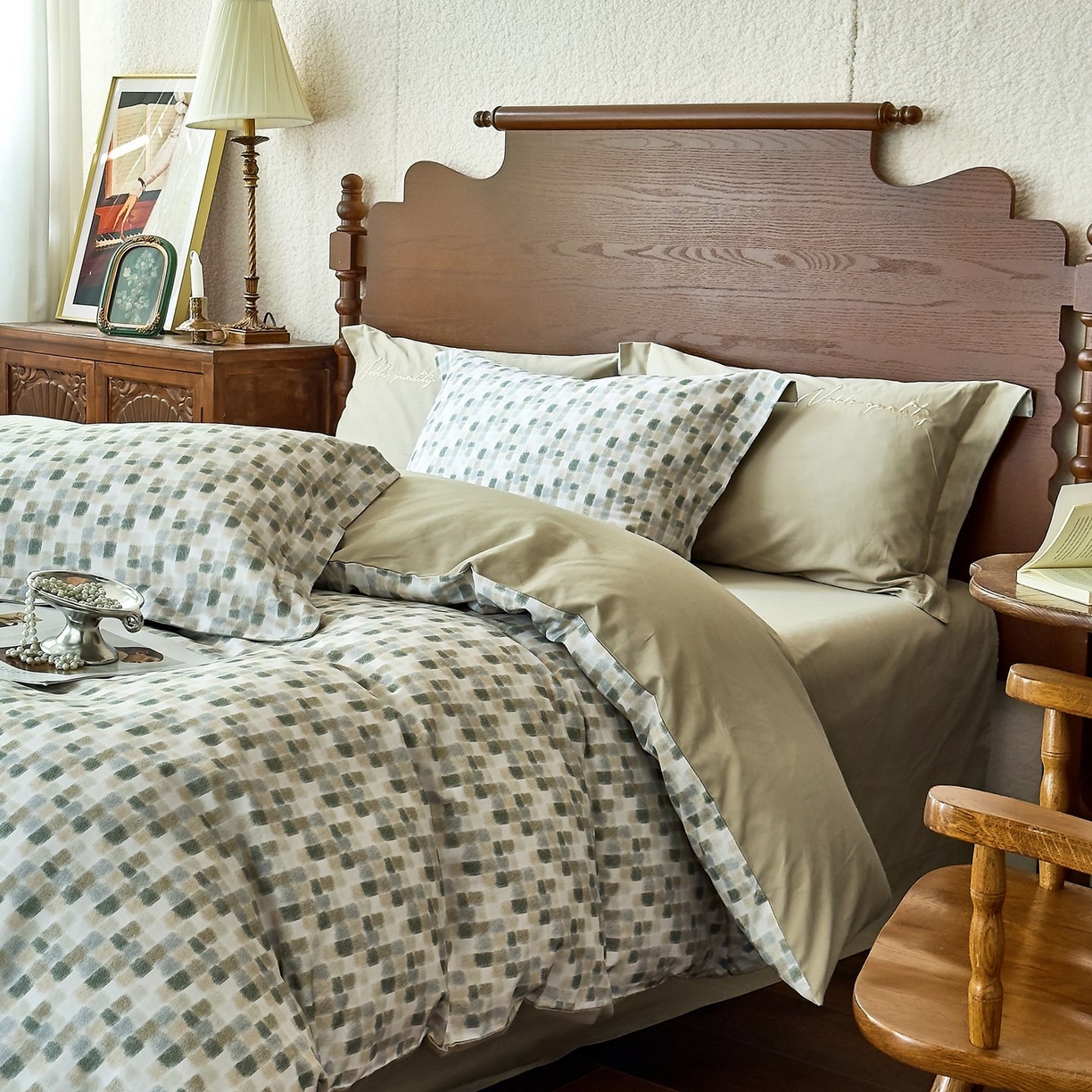 91家纺网 家纺一手货源 找家纺 （总）由丽家纺 2025新款亲肤全棉纯棉磨毛印加绣四件套