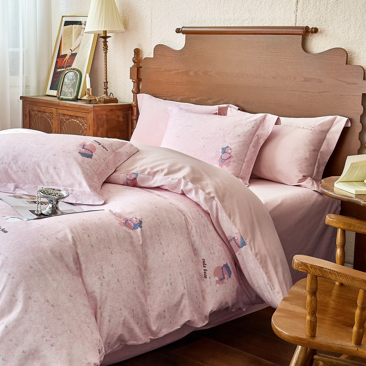 91家纺网 家纺一手货源 找家纺 （总）由丽家纺 2025新款亲肤全棉纯棉磨毛印加绣四件套