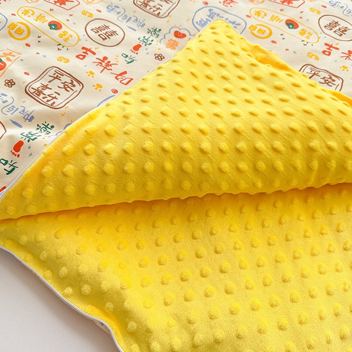 91家纺网 家纺一手货源 找家纺 十九色 2025新款亲肤舒适活套可拆全棉豆豆绒儿童睡袋防踢被 好运满满