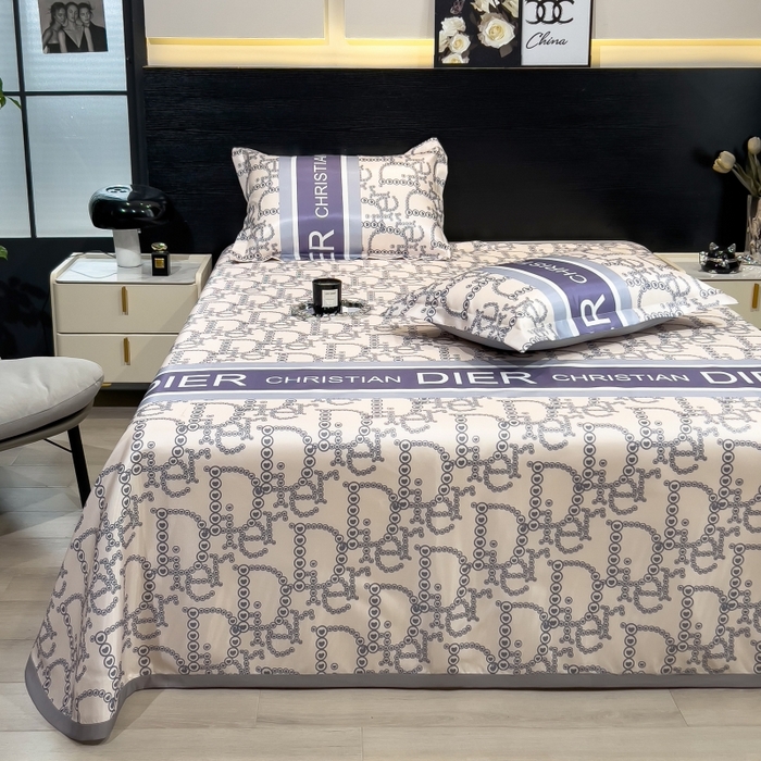 91家纺网 家纺一手货源 找家纺 梵克保罗 2025新款冰丝凉席床单款凉席三件套 达芙妮