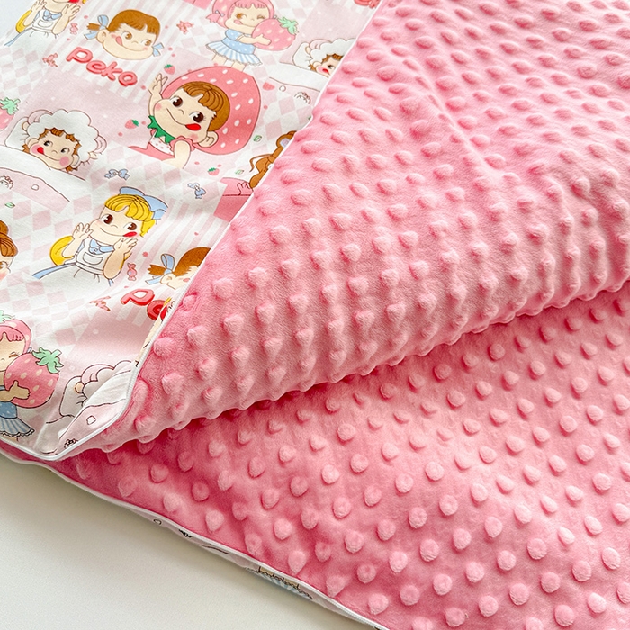 91家纺网 家纺一手货源 找家纺 十九色 2025新款亲肤舒适活套可拆全棉豆豆绒儿童睡袋防踢被 美味