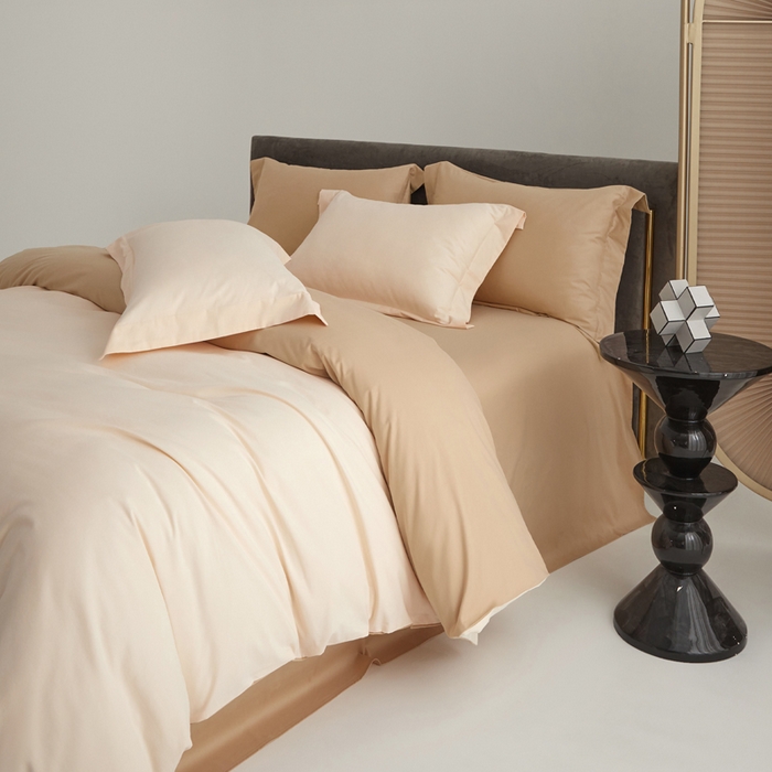 91家纺网 家纺一手货源 找家纺 （总）柔觉家纺 新款50*50双股长绒棉纯色磨毛四件套