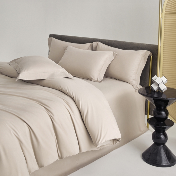 91家纺网 家纺一手货源 找家纺 （总）柔觉家纺 新款50*50双股长绒棉纯色磨毛四件套