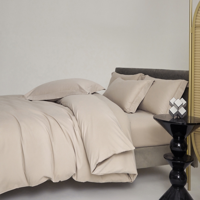 91家纺网 家纺一手货源 找家纺 柔觉家纺 新款50*50双股长绒棉纯色磨毛四件套 卡布其