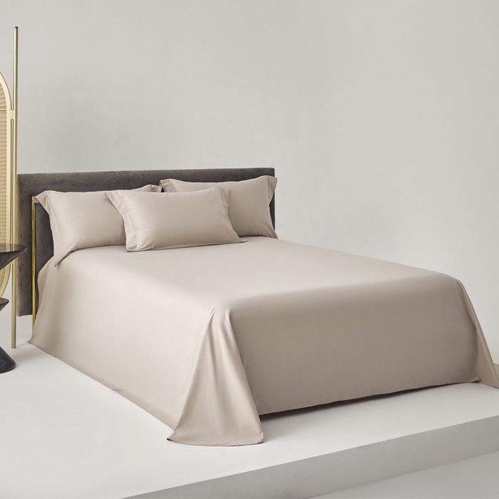 91家纺网 家纺一手货源 找家纺 柔觉家纺 新款50*50双股长绒棉纯色磨毛四件套 卡布其