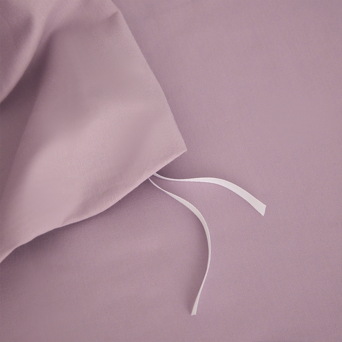 91家纺网 家纺一手货源 找家纺 柔觉家纺 新款50*50双股长绒棉纯色磨毛四件套 蔷薇紫