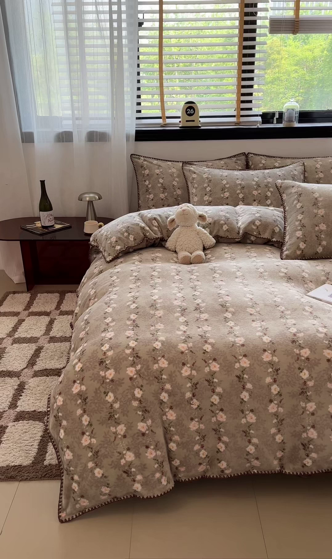 91家纺网 家纺一手货源 找家纺 （总）如一 2025高克重牛奶绒印花三角针工艺四件套